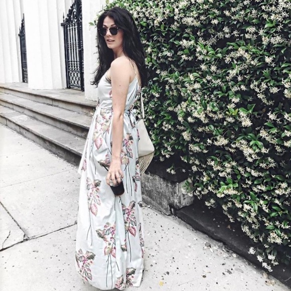 L'Atiste Blue Floral Maxi Dress - Picture 1 of 9